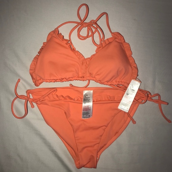 topshop orange bikini